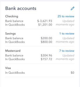 Quickbooks Online Bank Accounts