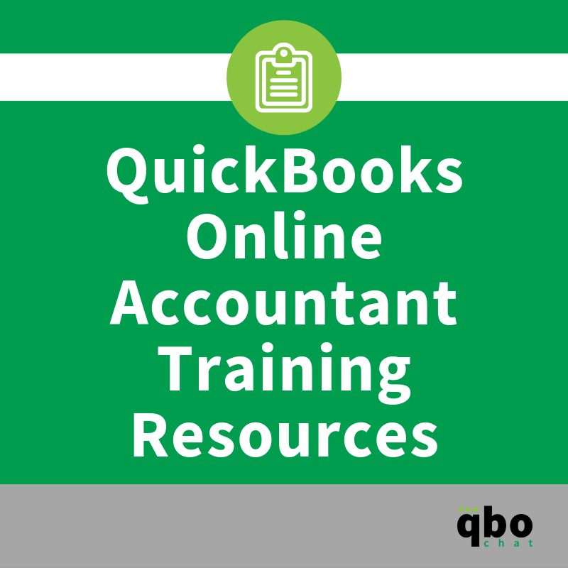 QuickBooks Online Accountant Training Resources